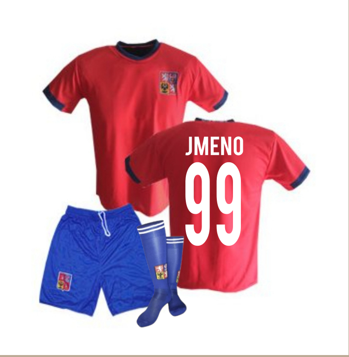 KOMPLET ČR ČERVENÝ  VLASTNÍ JMÉNO A ČISLO